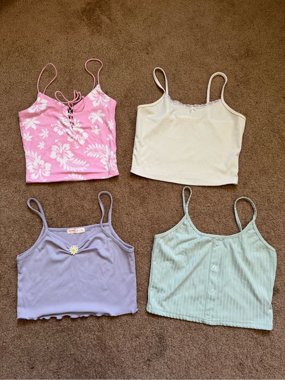 Girls Cami Tank Top Bundle set size small